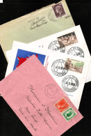 Luxembourg, Luxemburg,  1945- 1958, MI 360, 389, 453, 593, 594,  4 UMSCHLÄGE, SONDERSTEMPEL - Covers & Documents
