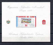 Cuba 1962 Sheet UPU/Stampexhibition Praha Stamps (Michel Block 23) MNH - Hojas Y Bloques