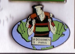 P174 Pin's Club De Rugby US Douanes De Paris Achat Immédiat - Rugby