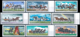 C5649 Hungary National Park Hortobágy Horse Job Transport Nature Protection Full Set MNH - Natuur