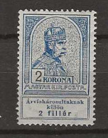 1913  MH Hungary Mi 143 - Nuevos