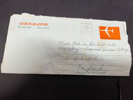 25-2-2024 (1 Y 14) Australia (1 Aerogramme Covers) 25 C (posted To England) - Aerogrammi