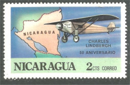 XW01-2346 Nicaragua Avion Airplane Flugzeug Aereo Charles Lindbergh - Airplanes