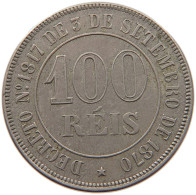 BRAZIL 100 REIS 1871 #s092 0239 - Brasil