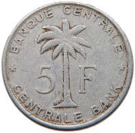 BELGIAN CONGO 5 FRANCS 1958 #s090 0077 - 1951-1960: Baudouin I