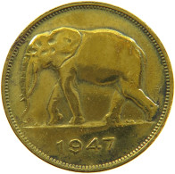 BELGIAN CONGO 5 FRANCS 1947 #s090 0407 - 1945-1951: Regency