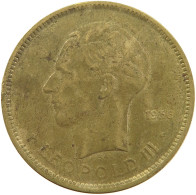 BELGIAN CONGO 5 FRANCS 1936 #s092 0065 - 1934-1945: Leopold III