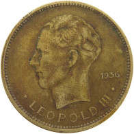 BELGIAN CONGO 5 FRANCS 1936 #s092 0053 - 1934-1945: Leopold III.