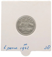AUSTRALIA 6 PENCE 1942 #alb069 0261 - Sixpence