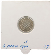 AUSTRALIA 3 PENCE 1944 S #alb069 0249 - Threepence