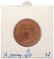 AUSTRALIA 1/2 PENNY 1951 PL #alb069 0253 - ½ Penny