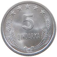 ALBANIA 5 QINDARKA 1969 #s089 0375 - Albanien