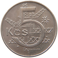 CZECHOSLOVAKIA 5 KORUNA 1991 R #s090 0125 - Czechoslovakia