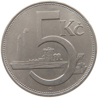 CZECHOSLOVAKIA 5 KORUNA 1938 #s090 0129 - Czechoslovakia