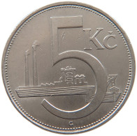 CZECHOSLOVAKIA 5 KORUN 1938 #s092 0199 - Tchécoslovaquie