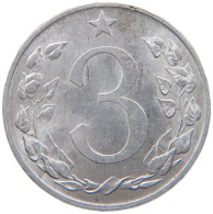 CZECHOSLOVAKIA 3 HALERE 1953 #s089 0369 - Czechoslovakia