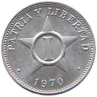 CUBA 1 CENTAVO 1970 #s089 0283 - Kuba