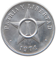 CUBA 1 CENTAVO 1971 #s089 0287 - Kuba