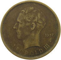 CONGO BELGIAN 5 FRANCS 1937 #sm12 0291 - 1934-1945: Leopold III.