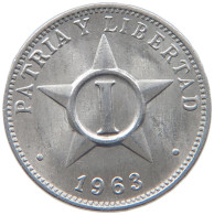 CUBA 1 CENTAVO 1963 #s089 0285 - Kuba