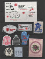 Austria , Mini Collection Of Unusual Stamps , ( Embroidery & FABRIC ) - Verzamelingen