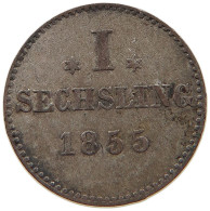 GERMAN STATES SECHSLING 1855 HAMBURG #s091 0009 - Taler En Doppeltaler