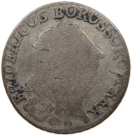 GERMAN STATES 1/6 TALER 1771 E BRANDENBURG PREUSSEN Friedrich II. (1740-1786) #s094 0133 - Taler & Doppeltaler