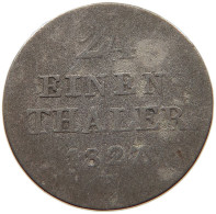 GERMAN STATES 1/24 TALER 1827 BRAUNSCHWEIG CALENBERG HANNOVER 7 Georg IV. 1820-1830. #s094 0357 - Taler Et Doppeltaler