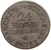 GERMAN STATES 1/24 TALER 1763 SACHSEN ALBERTINISCHE LINIE Kurfürst Friedrich August II. (1733-1763) #s094 0361 - Taler En Doppeltaler