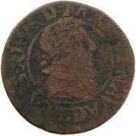 FRANCE DOUBLE TOURNOIS 1628 #s100 0411 - 1610-1643 Louis XIII Le Juste