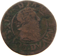 FRANCE DOUBLE TOURNOIS 1628 #s100 0411 - 1610-1643 Louis XIII The Just
