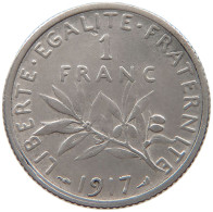 FRANCE 1 FRANC 1917 #s101 0301 - 1 Franc