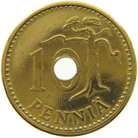 FINLAND 10 PENNIÄ 1963 HOLED #s096 0569 - Finlande