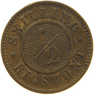 DENMARK 1/2 SKILLING 1857 #s096 0013 - Danemark