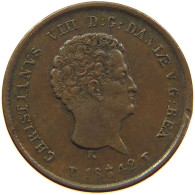 DENMARK 1/2 RIGSBANKSKILLING 1842 Christian VIII. (1839-1848) #s096 0003 - Danemark