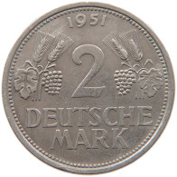 GERMANY BRD 2 MARK 1951 F #s092 0251 - 2 Marchi