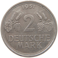 GERMANY BRD 2 MARK 1951 F #s092 0251 - 2 Mark