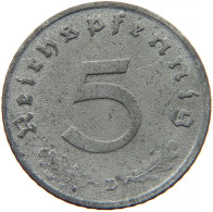 GERMANY 5 REICHSPFENNIG 1944 D #s091 0957 - 5 Reichspfennig