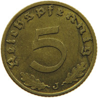 GERMANY 5 REICHSPFENNIG 1939 J #s091 0761 - 5 Reichspfennig