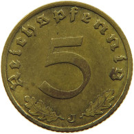 GERMANY 5 REICHSPFENNIG 1939 J #s091 0629 - 5 Reichspfennig