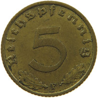 GERMANY 5 REICHSPFENNIG 1939 F #s091 0715 - 5 Reichspfennig