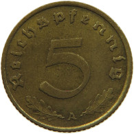 GERMANY 5 REICHSPFENNIG 1939 A #s091 0727 - 5 Reichspfennig