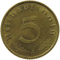 GERMANY 5 REICHSPFENNIG 1939 A #s091 0607 - 5 Reichspfennig