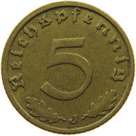 GERMANY 5 REICHSPFENNIG 1938 J #s091 0789 - 5 Reichspfennig