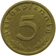 GERMANY 5 REICHSPFENNIG 1938 G #s091 0783 - 5 Reichspfennig