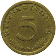 GERMANY 5 REICHSPFENNIG 1938 G #s091 0653 - 5 Reichspfennig