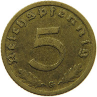 GERMANY 5 REICHSPFENNIG 1938 G #s091 0673 - 5 Reichspfennig