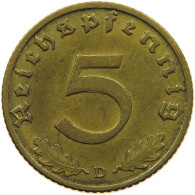 GERMANY 5 REICHSPFENNIG 1938 D #s091 0697 - 5 Reichspfennig