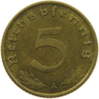 GERMANY 5 REICHSPFENNIG 1938 A #s091 0741 - 5 Reichspfennig