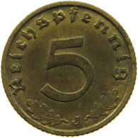 GERMANY 5 REICHSPFENNIG 1937 J #s091 0809 - 5 Reichspfennig